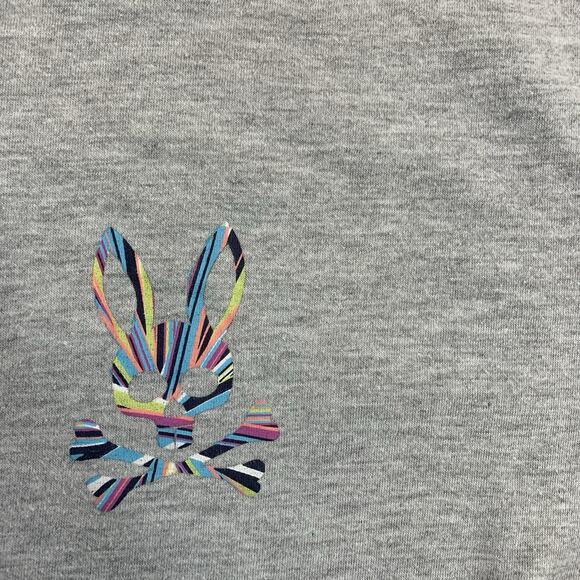 Psycho Bunny Gray T-Shirt Multicolored Bunny Medium Cotton Blend M - Picture 3 of 7